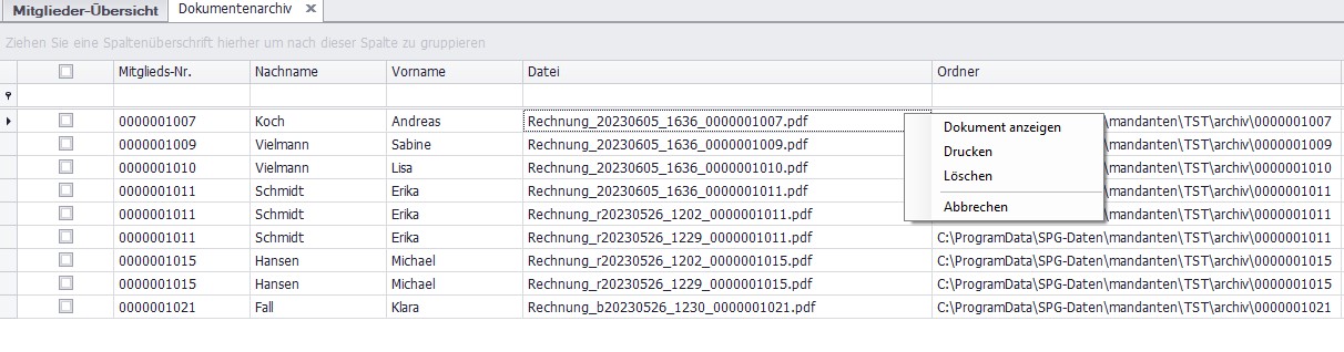 Dokumentenarchiv in SPG-Verein 4
