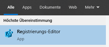 Registrierungs-Editor öffnen